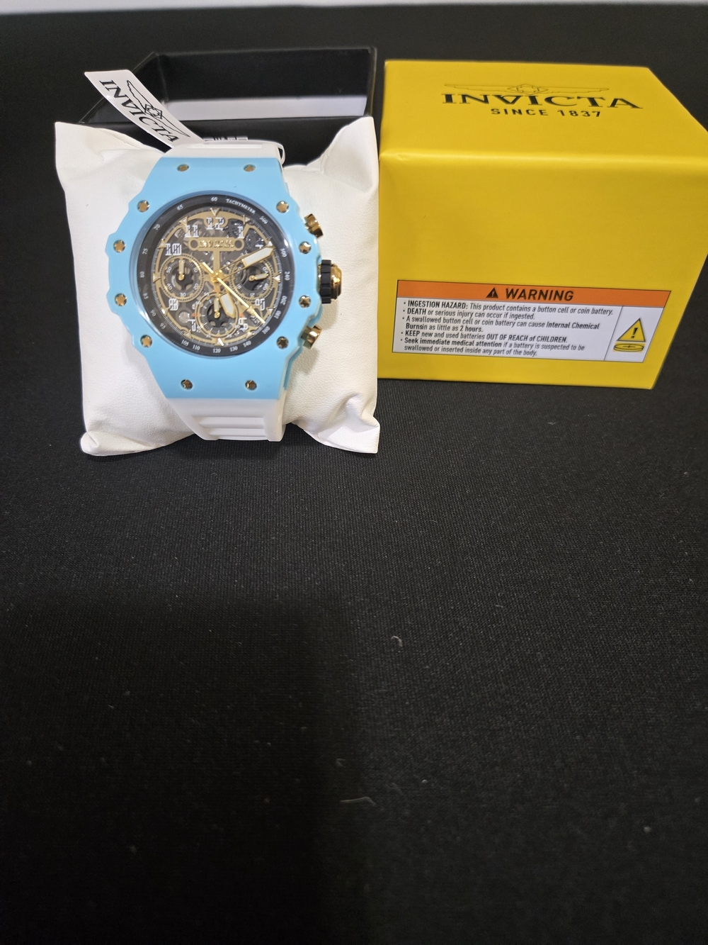 Invicta Blue & White Chronograph Watch